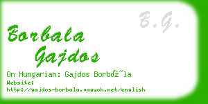 borbala gajdos business card